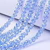 Electroplate Glass Beads Strands EGLA-A044-T6mm-B14-1