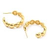 Rack Plating Brass Ring Stud Earrings EJEW-A028-26G-2