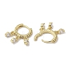 Rack Plating Brass Pave Cubic Zirconia Dangle Huggie Hoop Earrings for Women EJEW-C097-18G-3