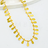 Adjustable Brass Teardrop Tassel Pendant Anklets for Beach MT3277-3