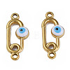 304 Stainless Steel Enamel Connector Charms STAS-N087-63-02G-2