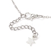Alloy Cross Star Pendant Brass Cable Chain Necklaces for Women NJEW-JN05789-5