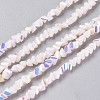 Electroplate Glass Beads Strands GLAA-F092-B04-1