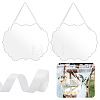 2Pcs Acrylic Clear Big Pendants TACR-GA0001-14A-1