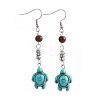 Synthetic Turquoise Dangle Earrings EJEW-JE02976-03-1