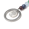 Natural Tiger Eye Chakra Keychain KEYC-F034-01D-3