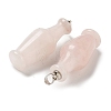 Natural Rose Quartz 3D Pendants G-K385-10P-02-2