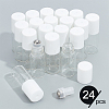 24Pcs Transparent Glass Roller Ball Bottles MRMJ-BC0003-35-4