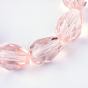 Transparent Glass Bead Strands X-GLAA-R024-6x8mm-08-1