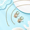 Abalone Shell Pendant Necklace & Hoop Earrings with Shell Pearl & Natural Freshwater Pearls SJEW-JS01379-02-1