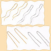 4 Pairs 4 Style Titanium Steel Chain Tassel Ear Threads EJEW-AN0002-91-3