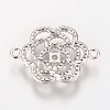 Flower Brass Micro Pave Cubic Zirconia Links ZIRC-I017-05P-2