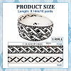 Vintage Jacquard Polyester Ribbon OCOR-WH0109-334C-2