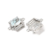 Brass Micro Pave Cubic Zirconia and Glass Links Connector Charms GL-CBA86BA-01P-D-2