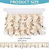 3Yards Cotton & Shell & Wood Beaded Trim Ribbon DIY-GA0010-14-2