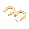 Texture Ring 304 Stainless Steel Hoop Earrings for Women EJEW-C067-05G-2