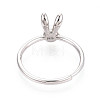 Adjustable 925 Sterling Silver Cute Bunny Ear Rings STER-T008-90P-3