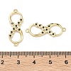 Brass Micro Pave Cubic Zirconia Heart Infinity Connector Charms KK-P350-12G-02-3