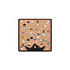 Hexagon Wall Mounted Brooch Jewelry Display Cork Tray ODIS-WH0329-84B-7