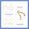 16Pcs 4 Style Adjustable 304 Stainless Steel Chain Link Bracelets Making AJEW-TA0001-24-14