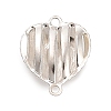 925 Sterling Silver 3D Holow Connector Charms STER-F058-02S-01-1