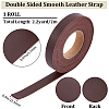 2M PVC Double Face Imitation Leather Ribbons SRIB-WH0011-127A-02-2