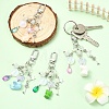 Glass & Resin & Alloy Pendant Decorations HJEW-YW00408-01-4