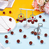 20Pcs Round Polymer Clay Rhinestone Pendants PALLOY-OC00049-4