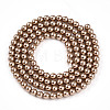 Baking Paint Pearlized Glass Pearl Bead Strands HY-N002-3mm-A06-3