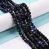 Electroplate Opaque Solid Color Glass Beads Strands EGLA-A034-P2mm-L01-4