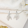 Baking Paint Iron Dangle Earrings WGA271E-02-2