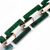 Imitation Gemstone Style Acrylic Handmade Rectangle Link Chains AJEW-JB00518-04-2