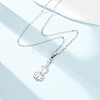 304 Stainless Steel Violin Pendant Cable Chain Necklaces for Men Women NJEW-K308-11P-2