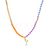 Rainbow Gradient Glass Seed Beaded Necklaces AF2375-25-1