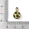 Trendy Necklace Findings 304 Stainless Steel FootBall/Soccer Ball Pendants STAS-L012-B01G-02-3