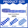 Polyester Tartan Pattern Ribbon OCOR-WH0078-540A-2