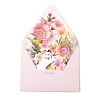 Pop Up 3D Flower Paper Greeting Cards AJEW-L102-01C-2