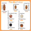 110Pcs 7 Styles Plastic and Wood Beads KY-PA0001-18-2