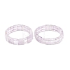 Rectangle Natural Amethyst Beads Stretch Bracelets for Women Men BJEW-Z149-01D-4
