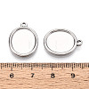 304 Stainless Steel Pendant Cabochon Settings STAS-T067-69P-3
