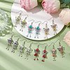 Angel Glass Pearl & 304 Stainless Steel Dangle Earrings for Women EJEW-JE05907-2