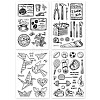 4 Sheets 4 Styles PVC Plastic Stamps DIY-CP0007-06D-8