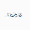 Wave Shaped 925 Sterling Silver Micro Pave Cubic Zirconia Finger Rings FS-WGA19D0-02-1