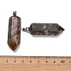 Natural Rhodonite Pendants GG-CBAA0EE-02P-05-2