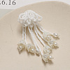 Handmade Glass Seed Beads Flower Tassel Stud Earrings FS-WG63232-01-1