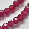 Glass Imitation Red Corundum Beads Strands X-G-K207-01B-01-3