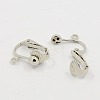 Brass Clip-on Earring Findings X-J0JYW062-2
