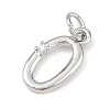 Brass Micro Pave Clear Cubic Zirconia Charms KK-P339-27P-00-2