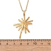 304 Stainless Steel Flower Pendant Cable Chain Necklaces for Men Women NJEW-K308-05G-G-5