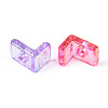 UV Plating Transparent Acrylic European Beads OACR-M027-02L-3